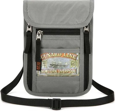 Produktbild von Reisportemonnee mit 3 Fächern und Schlitzverschluss - RFID-Schutz - Wasserabweisend - Tagesgepäcktasche für Damen und Herren