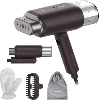 Produktbild von Newbealer Dampfglätter Reisebügeleisen 220V/120V, faltbar & tragbar,schneller 20s Aufheiz-Steamer,vertikal & horizontal Dampfbügeln,kompakt für Reisen