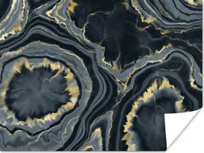 Produktbild von MuchoWow® Poster Geode - Gold - Marmor - Steine 120x90 cm - Wandbild