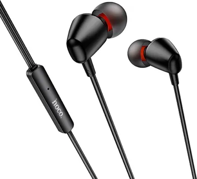 Produktbild von HOCO Ohrhörer mit Kabel 3,5 mm mit Mikrofon M107 schwarz