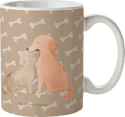 Produktbild von Mr. & Mrs. Panda Kaffeepott Hunde Liebe - Hundeglück - Geschenk, Liebespaar, Hund, Tasse, Becher, schöne, Hundeliebe, Herz, Teepott, Teetasse, Sprüche