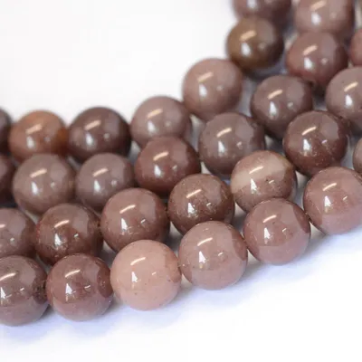 47x natürliche violette Aventurin-Perlen 8 mm rund