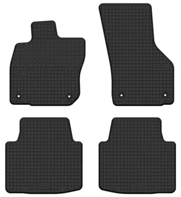 Produktbild von Gummi-Fußmatten für Skoda Superb IV 2023- (Kombi/Liftback) – 4-tlg, Schwarz, passgenau – Wielganizator SolidTread