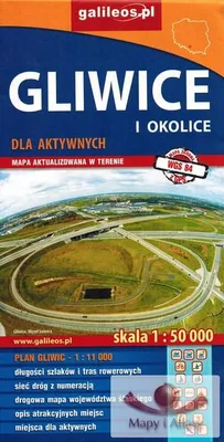 Zdjęcie produktu dla Gliwice i okolice dla aktywnych. Mapa w skali 1:50 000 (Reisen auf Polnisch)