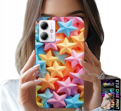 Obrázek produktu pro Pouzdro pro Motorola Moto G54 5G - Barevné pouzdro s hvězdami + fólie