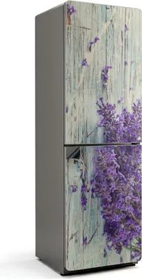 Produktbild von Blumen auf einem Holzhintergrund – Magnetische Kühlschrank Abdeckung – Dekorfolie magnetisch Küche – Kühlschrank Magnet Deko – selbstklebende Magnettafel – Magnetfolie für Kühlschranktür – 60x190 cm