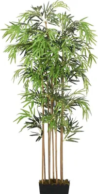 Image de vidaXL Bambou artificiel 1605 feuilles 180 cm vert