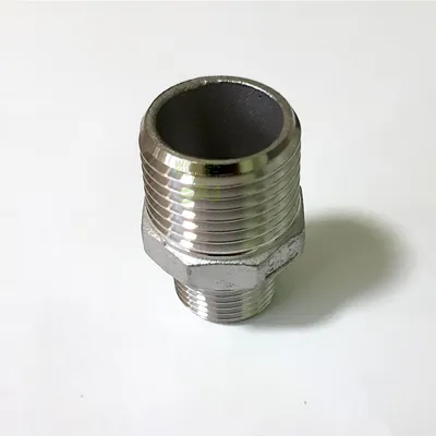 Produktbild von Doppelnippel, Adapter, Edelstahl, AG 3/8 Zoll x 1/2 Zoll
