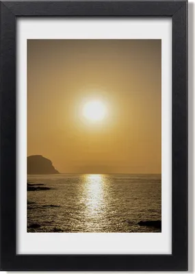 Produktbild von Bild 20x30 MDF-Rahmen, Wandkunst Sonnenuntergang Meer