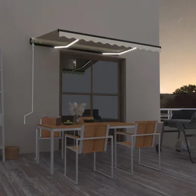 Immagine prodotto di Maison Exclusive - Tenda da sole automatica con LED e sensore del vento 350x250 cm color crema