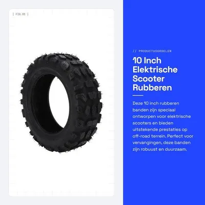 Productafbeelding van 10 Inch Elektrische Scooter Rubberen Banden voor Off-road Gebruik