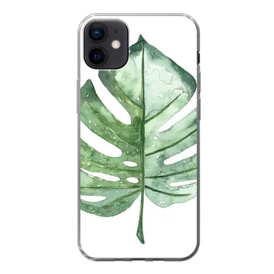 Produktbild von MuchoWow® Handyhülle Schutzhülle Hülle für iPhone 12 mini Aquarell - Monstera - Blatt Silikon Softcase Handy Hülle - Bild