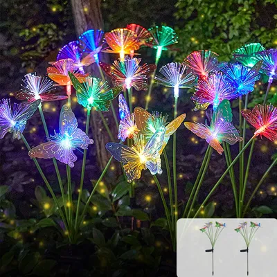 Solar-Lichterkette, 2 Stück, 16 LEDs, wasserdicht, für Garten
