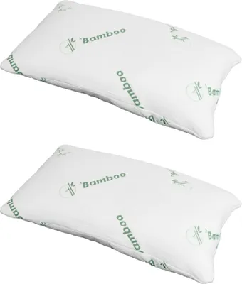 Produktbild von Restform Bamboo Pillow - 2er Set Bambus Kopfkissen mit Bambusfaserbezug - Hypoallergen, Memory Schaum, Bambuskissen, Nackenkissen