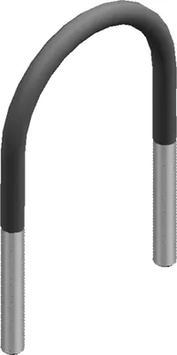 Obrázok produktu pre MEFA okrúhly oceľový držiak, 76,1 mm M10 Celková výška 140 mm, 1 ks.
