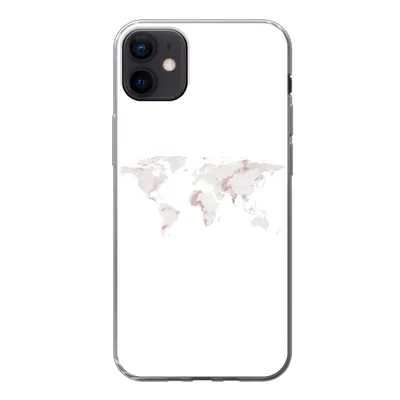 Produktbild von MuchoWow® Handyhülle Schutzhülle Hülle für iPhone 12 mini Weltkarte - Marmor - Karte Silikon Softcase Handy Hülle - Bild