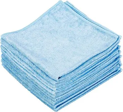 Produktbild von Famanu Mikrofasertücher 10er Pack - 40 x 40 cm Blaue Reinigungstücher für maximale Absorption