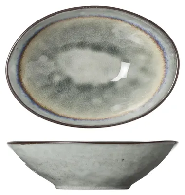 4er-Set ovale Keramikschalen, 19,5x13x5 cm, spülmaschinenfest