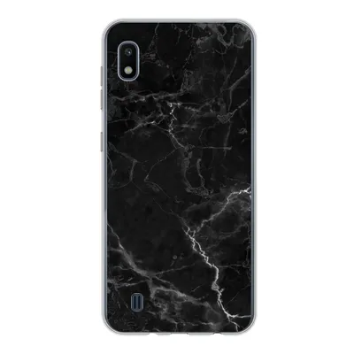 Produktbild von MuchoWow® Handyhülle Schutzhülle Hülle für Samsung Galaxy A10 Marmor - Schwarz - Weiß - Textur - Marmoroptik Silikon Softcase Handy Hülle - Schutzhülle