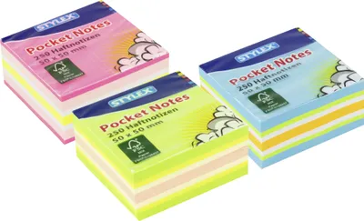 Obrázok produktu pre Stylex 31285, Štvorec, Viacfarebný, 50 mm, 50 mm, 250 listy