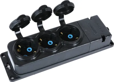 ORNO Werkstatt Steckdose - Wasserdichte IP44 Außensteckdose Mit 4 Schuko-Dosen