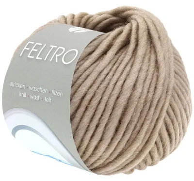 Produktbild von Lana Grossa FELTRO UNI 50 g modernes Filzgarn 50 m Farbe 122 - Sandbeige
