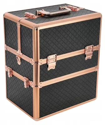 Produktbild von Kosmetikkoffer Red-Ice schwarz 41x33x23 cm 2-teilig mit 4 Fächern