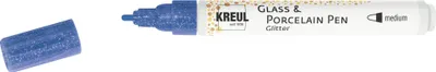 Produktbild von Kreul Glass & Porcelain Pen Glitter blau, 1 - 3 mm