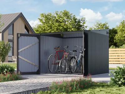Produktbild von Metall Fahrradgarage Modell Pulti 3,69 m²