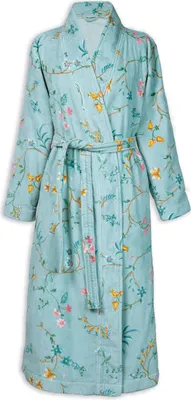 Produktbild von Pip Studio Les Fleurs Bademantel Farbe Blau Größe M