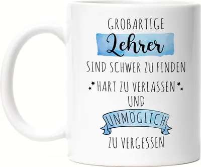 Produktbild von Großartige Lehrer Sind Schwer Zu Finden Tasse Danke Geschenk Hart Zu Vergessen