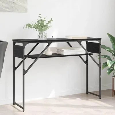 Imagen del producto de Mesa de consola de diseño industrial con 2 estantes