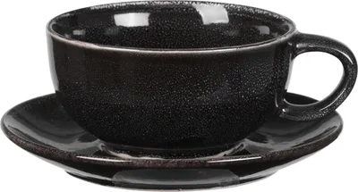 Produktbild von Broste Copenhagen NORDIC COAL Tasse mit Untertasse 0,25 l