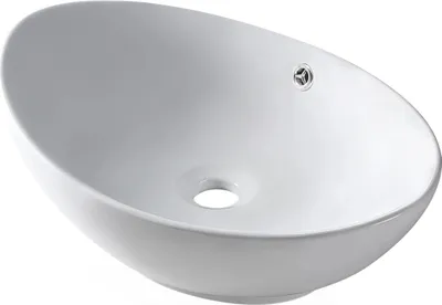 Produktbild von Balneo Waschbecken VIONA 59x39 cm Keramik weiß oval für Badezimmer