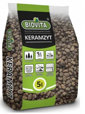 Produktbild von Biovita Blähton, Tongranulat 8-16mm, 5L Keramsit, Pflanzton, Drainage, Pflanzgranulat, Hydrokultur, Zimmerpflanzen, Garten