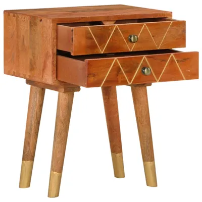 Produktbild von vidaXL Stolik nocny 43×30×58 cm z litego drewna mango