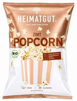 Produktbild von Heimatgut Popcorn Zimt 90g