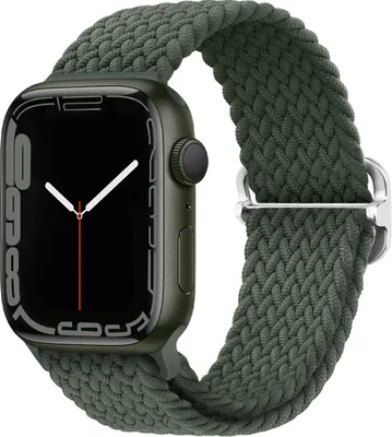 Produktbild von BStrap Elastic Nylon Armband für Apple Watch 38/40/41mm, olive green