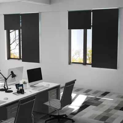 Image de UISEBRT Store d'obscurcissement noir 70x210cm, Store thermique avec revêtement argenté, opacité et protection thermique, Store de fenêtre sans perçage pour chambre à coucher bureau