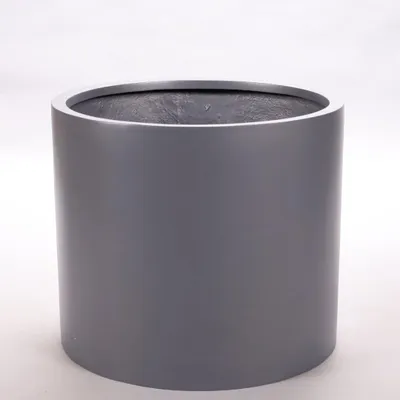 Produktbild von Elegant Einrichten | Pflanzkübel | Fiberglas | zylindrisch | D50xH40cm | Anthrazit-Metallic