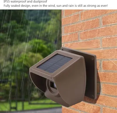 Produktbild von Auffahrtenalarm, Solaralarmsender, drahtloser Bereich 800 m, Detektor des Außenbewegungssensor -Detektors, wiederaufladbarer Batterie, wetterfester, s