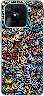Produktbild von König Design Hülle kompatibel mit Xiaomi Redmi 10C Kunststoff Soft Handyhülle - Handy Case Blumenmuster