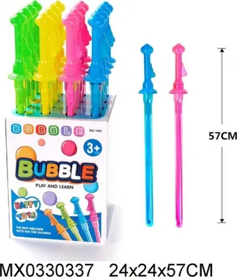 Obrázok produktu pre Fúkač bublín v tvare meča 140 ml