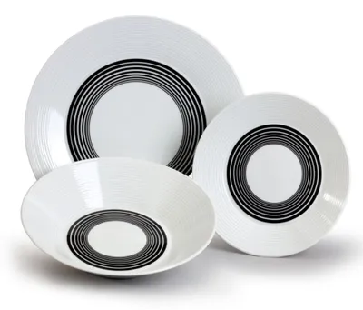 Obrázek produktu pro Thun 1794 Lea, sada talířů, český porcelán, kružnice, Thun, 18 ks