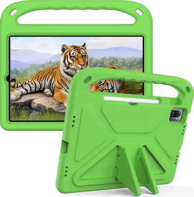 Produktbild von Hülle für Xiaomi Pad 5 / Pad 5 Pro, Leichte Stoßfeste Eva Kinder Schutzhülle mit Griff und Faltbarem Ständer Grün