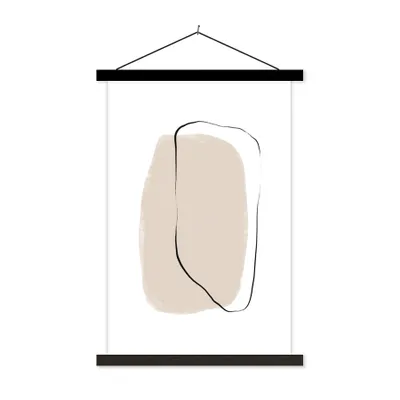 Produktbild von MuchoWow® Textilposter Minimalismus - Gestaltung - Pastell 120x180 cm mit schwarzem Rahmen - Fotos