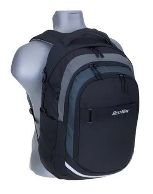 Produktbild von Schulrucksack Jungen 3 Teile Set Bestway Evolution Packer Schulmappe Rucksack Schultasche Tasche 40177-0159 Sportbeutel, Mäppchen Black Dark Grey rtm