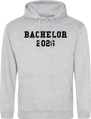Produktbild von Huuraa Uni Hoodie Bachelor 2026 Abschluss XL Heather Grey Vegan Sweatshirt Geschenkidee