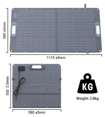 Imagen del producto de Panel solar plegable - Panel solar portátil de 200W - Monocristalino - ETFE - para barcos y vehículos recreativos