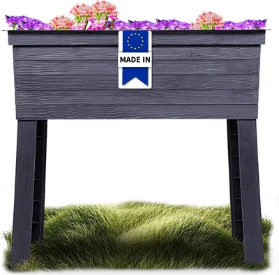 Image de GARANTIA carré potager sur pieds URBAN - Jardinière surélevée pour balcon et terrasse